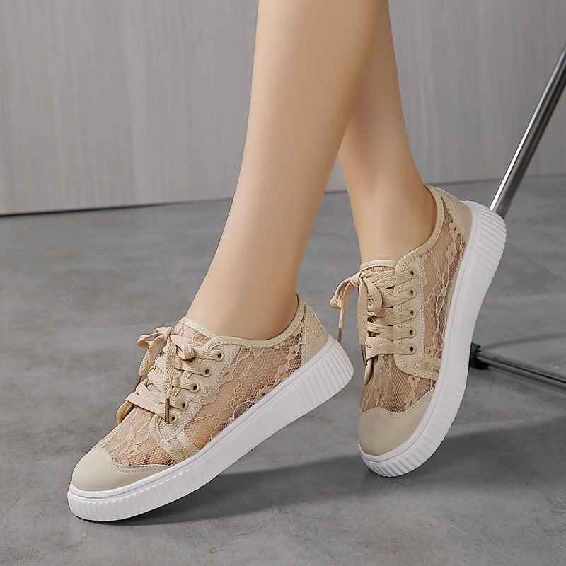 Flore | Baskets en Dentelle à Lacets