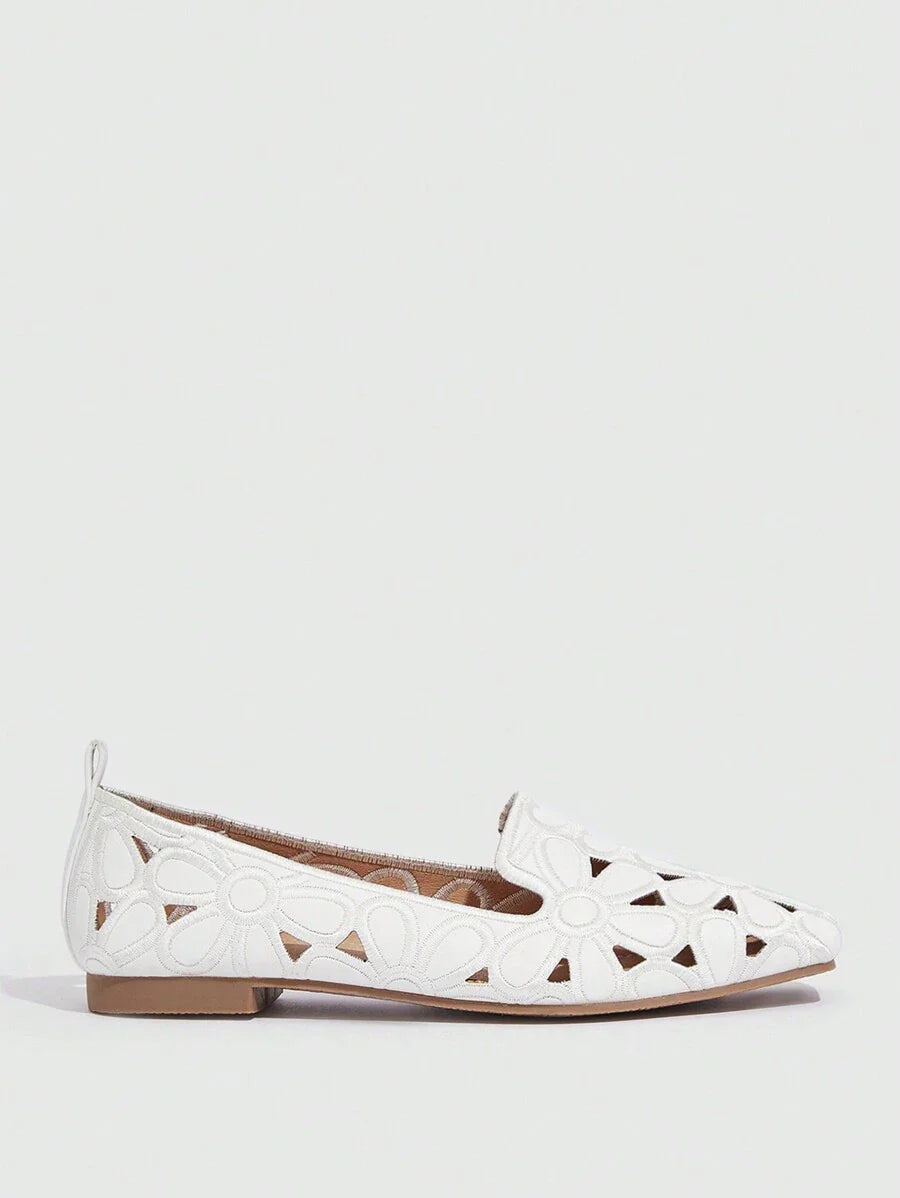 Rosace - Ballerines Orthopédiques Ajourées Motif Floral