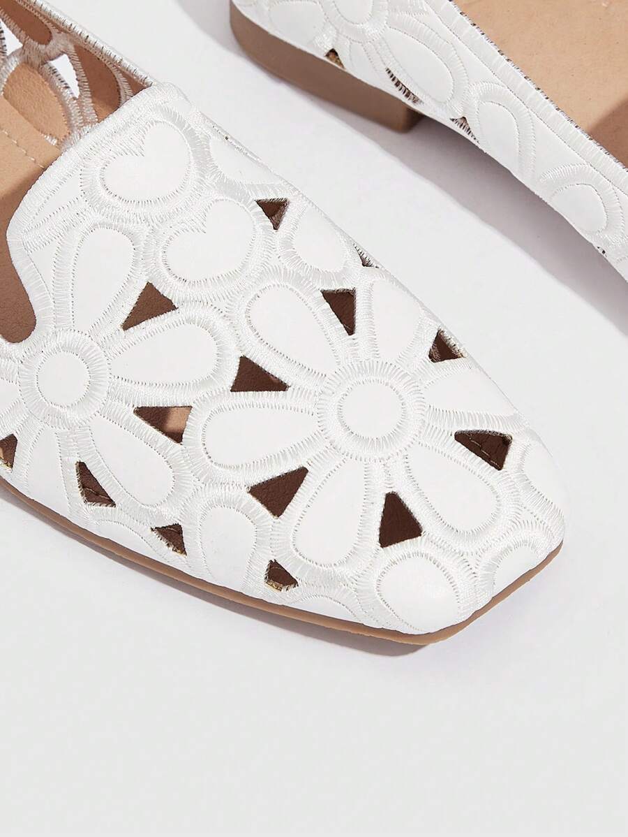 Rosace | Ballerines Orthopédiques Ajourées Motif Floral