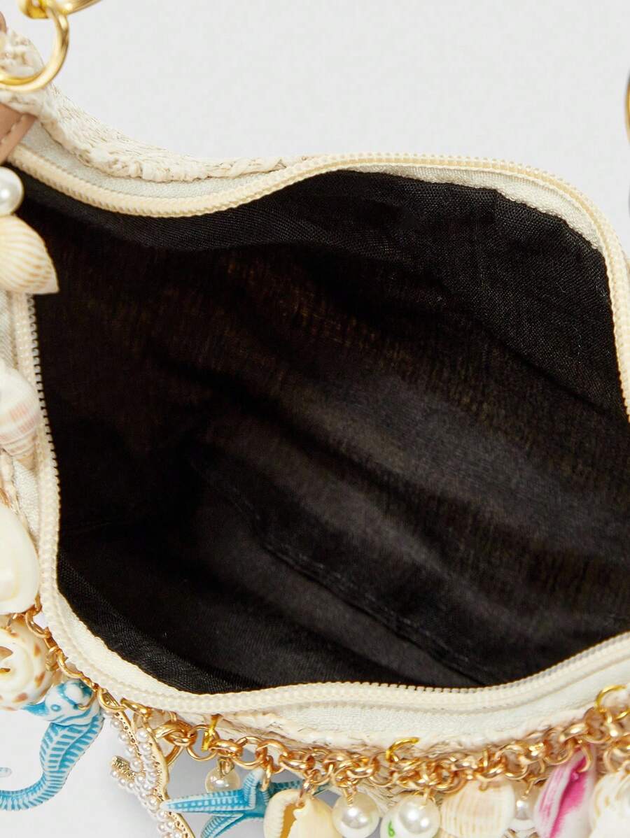 Marina | Sac Baguette en Raphia Marin