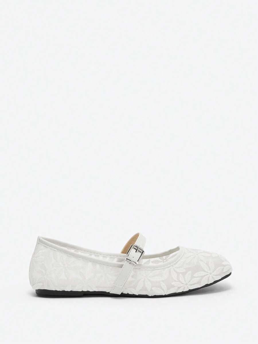 Jasmine - Ballerines Orthopédiques Mary Jane Broderie Florale