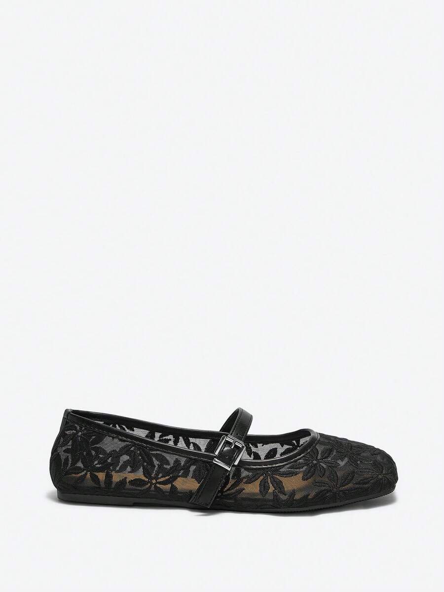 Jasmine - Ballerines Orthopédiques Mary Jane Broderie Florale