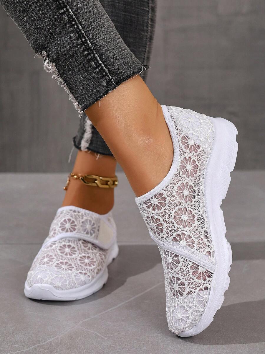 Clara | Baskets en Dentelle à Velcro