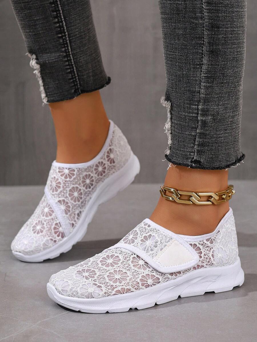Clara | Baskets en Dentelle à Velcro