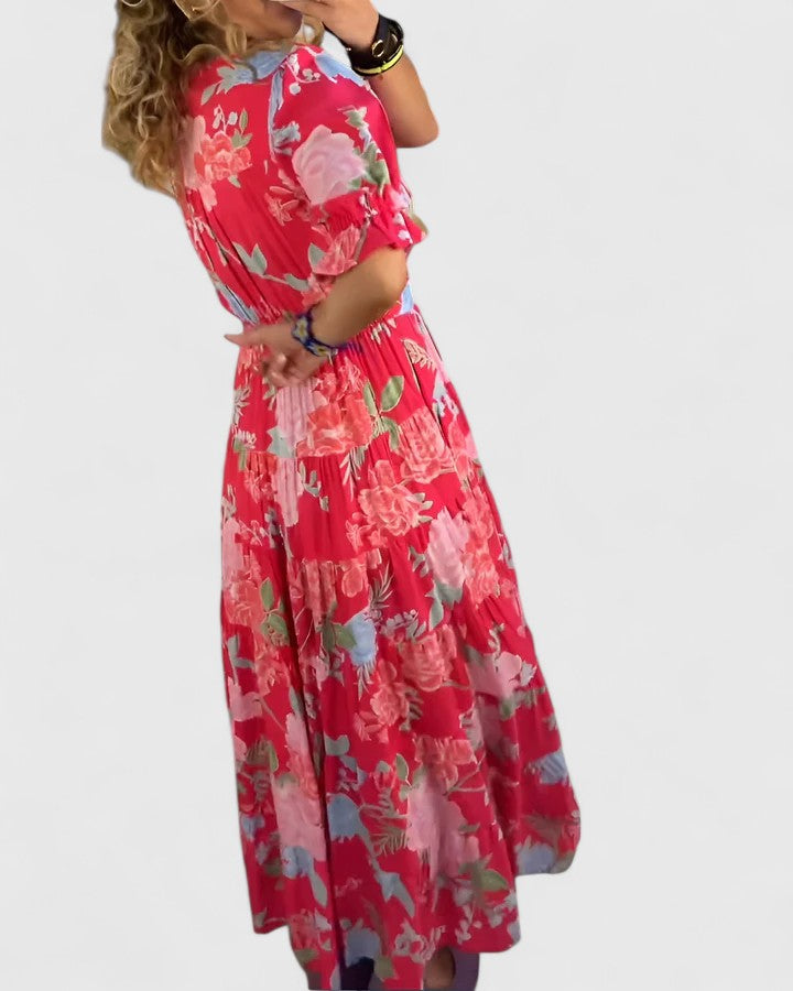 Rosalie | Robe fleurie légère col en V