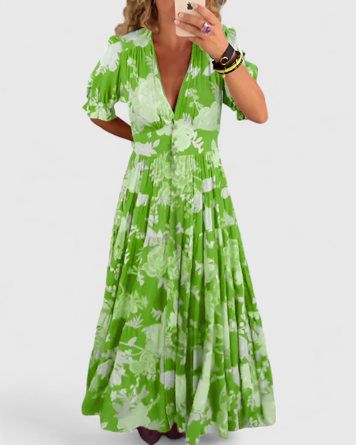 Rosalie | Robe fleurie légère col en V