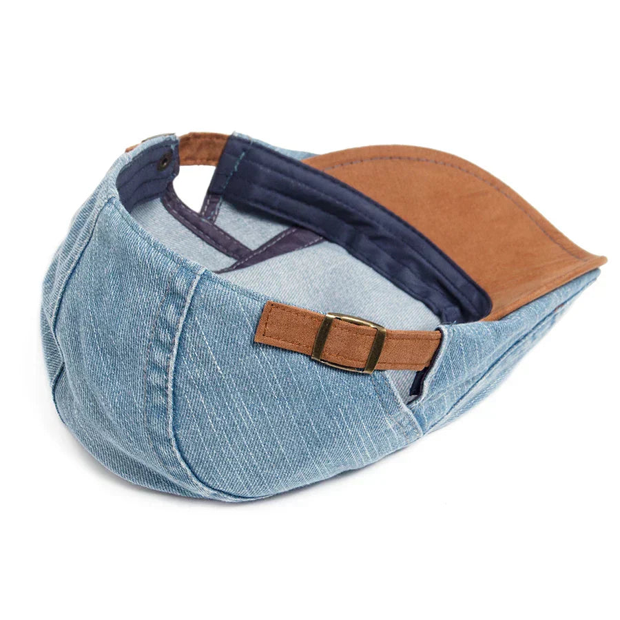 Theo™ | Gorra plana de denim premium – estilo atemporal y confort diario